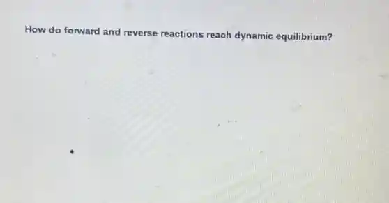 How do forward and reverse reactions reach dynamic equilibrium?