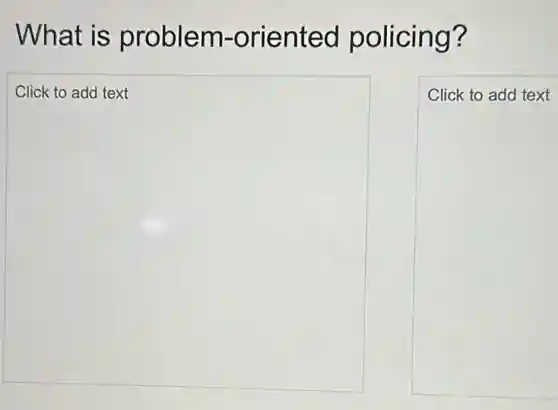 What is problem -oriented policing?
square 
square