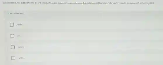 Classical computers use binary code (Os and 1s)to process data, quantum computers process data by substituting the binary "bits"used in classical computing with something called
Check All That Apply
qubits.
bits.
quberts.
quntiles.