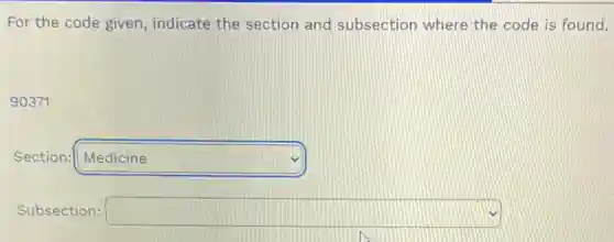 For the code given indicate the section and subsection where the code is found.
90371
Section: square 
Subsection: square