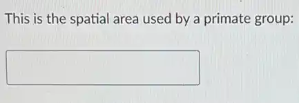 This is the spatial area used by a primate group:
square