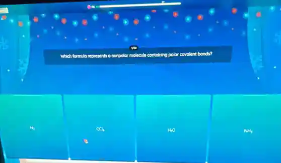 Which formula represents a nonpolar molecule containing polar covalent bonds?