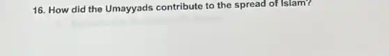 16. How did the Umayyads contribute to the spread of Islam?